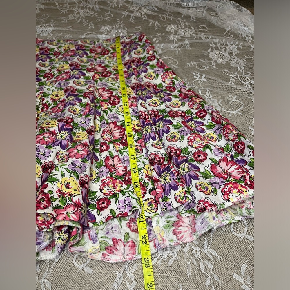 Ann Taylor Loft Pink Purple and Yellow Floral Skirt - Picture 6 of 6